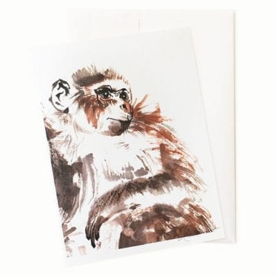 monkey greeting card