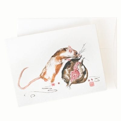 Rat greeting card