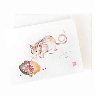Rat greeting card