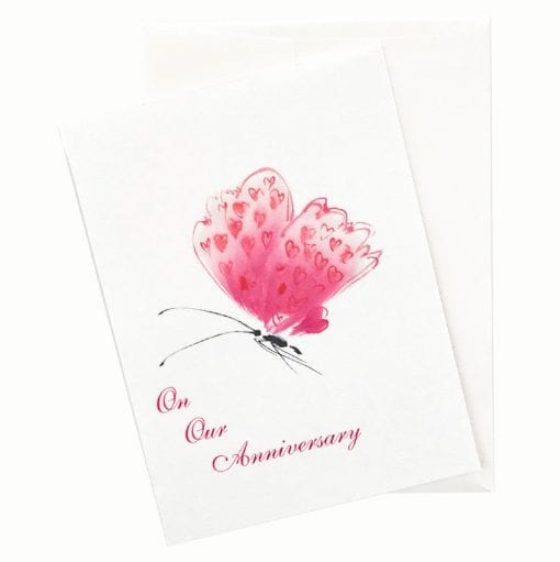 13-07A Butterfly of Love Anniversary Card by Nan Rae