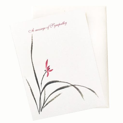 15-08 Orchid Sympathy Card by Nan Rae