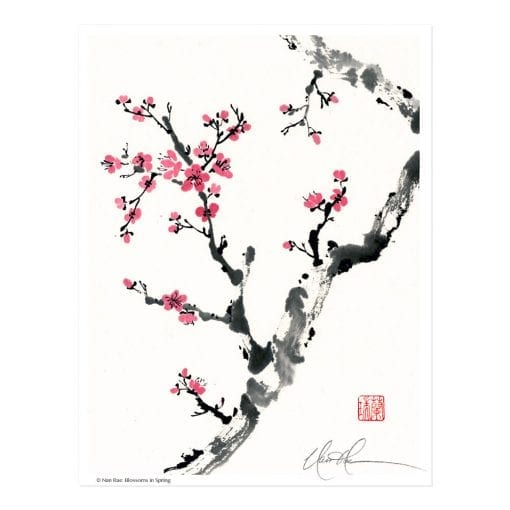 Blossoms in Spring Print by Nan Rae