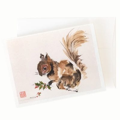 17-07 My Favorite Time (Squirrel) Holiday Card by Nan Rae