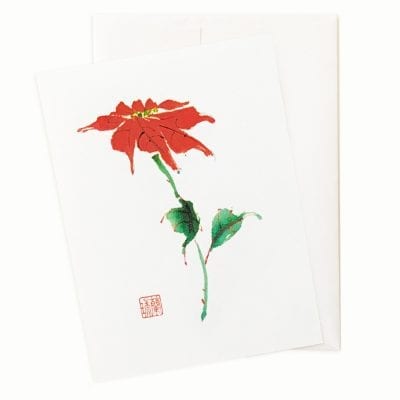 Pure Poinsettia Holiday Card by Nan Rae
