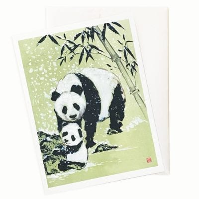 Snowballs (Panda) Card by Nan Rae