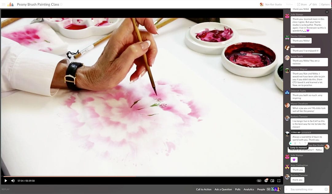 Peony Online Painting Class by Nan Rae