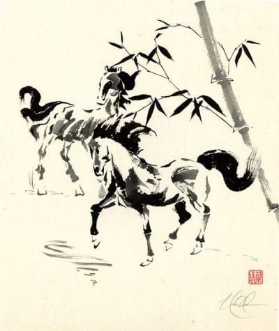 Horse painting by Nan Rae