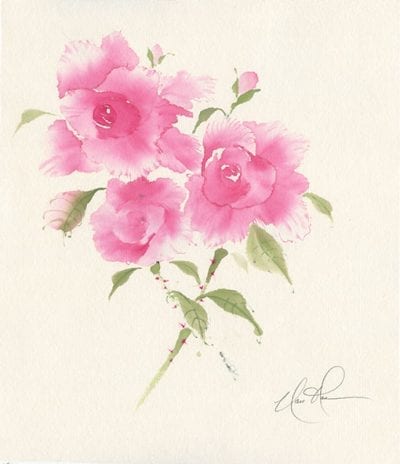 Pink Roses painting by Nan Rae
