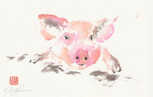 pig painting