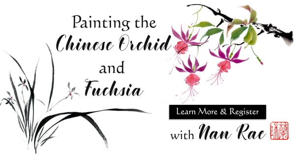 Chinese Orchid and Fuchsia Online Brush Painting Class