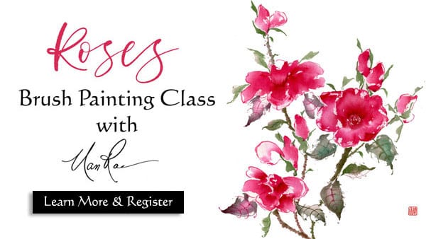 Roses Online Brush Painting Class